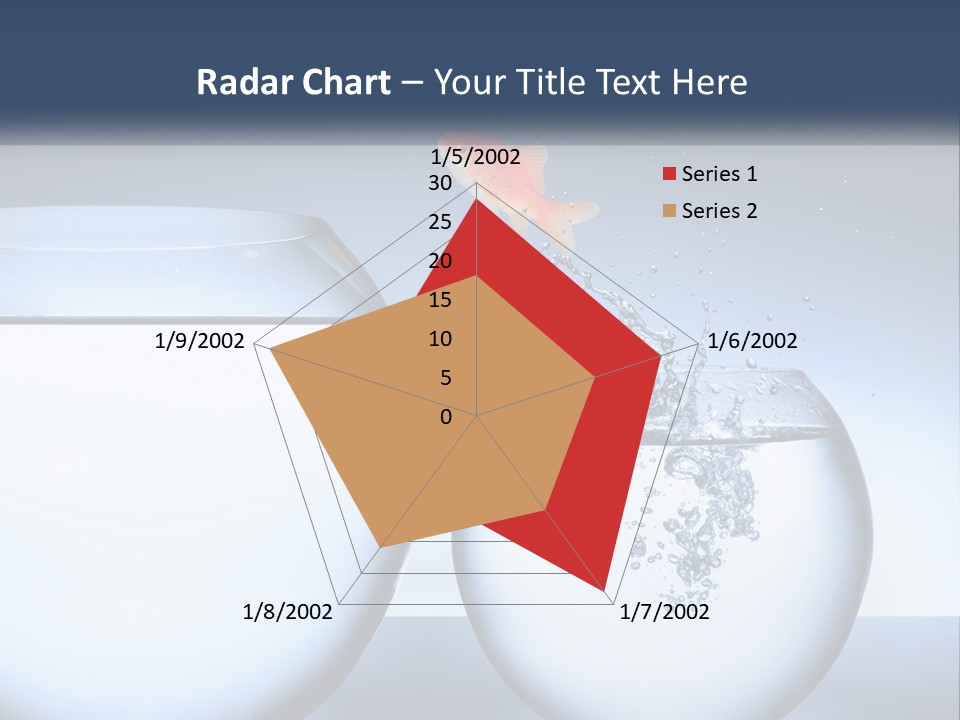 A Goldfish Jumping Out Of A Bowl Of Water PowerPoint Template