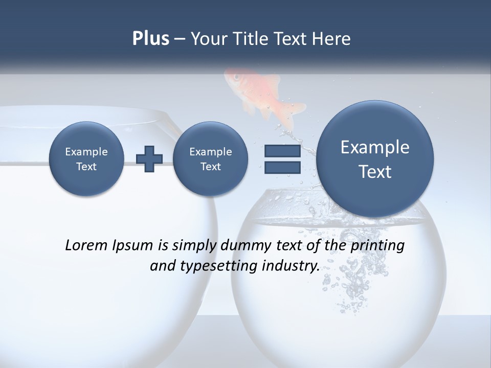 A Goldfish Jumping Out Of A Bowl Of Water PowerPoint Template