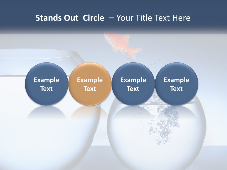 A Goldfish Jumping Out Of A Bowl Of Water PowerPoint Template