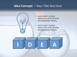 A Goldfish Jumping Out Of A Bowl Of Water PowerPoint Template