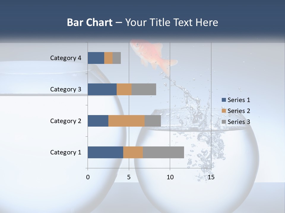 A Goldfish Jumping Out Of A Bowl Of Water PowerPoint Template