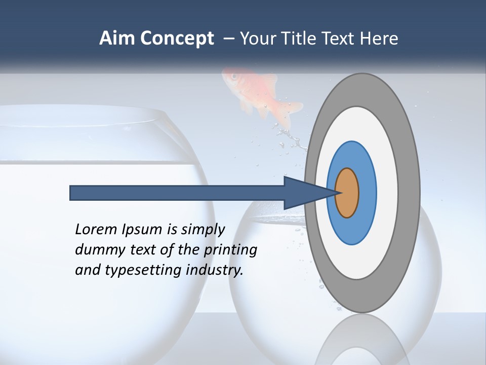 A Goldfish Jumping Out Of A Bowl Of Water PowerPoint Template