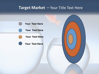 A Goldfish Jumping Out Of A Bowl Of Water PowerPoint Template