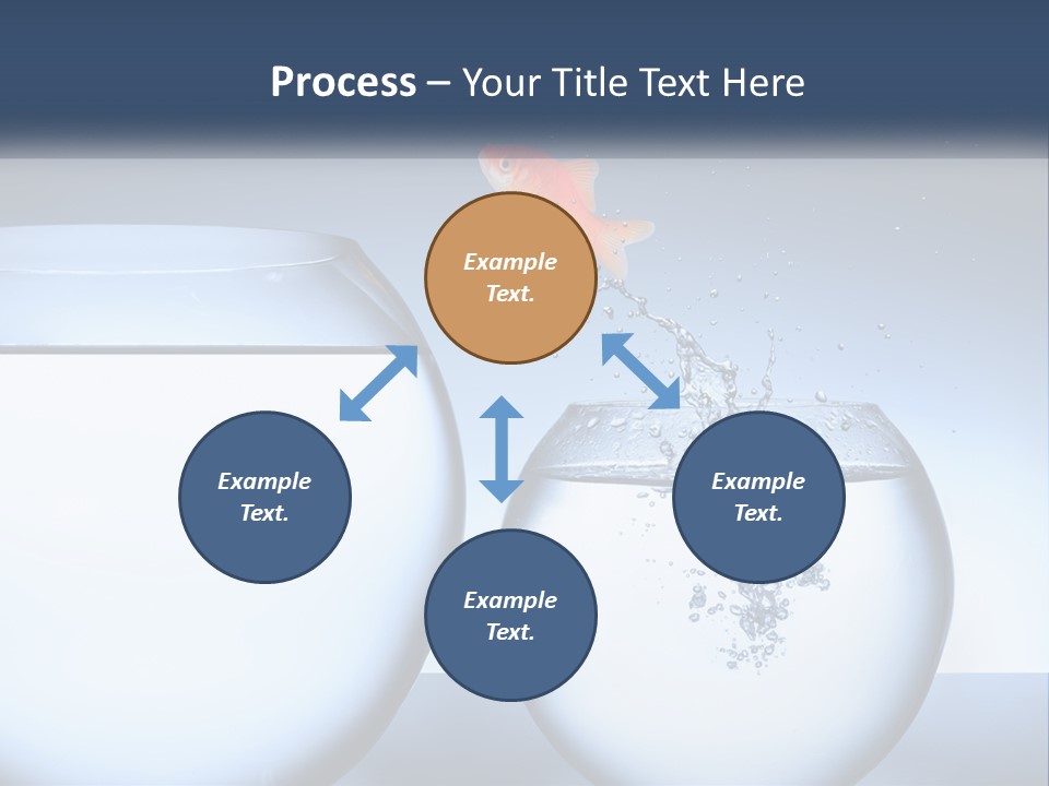 A Goldfish Jumping Out Of A Bowl Of Water PowerPoint Template