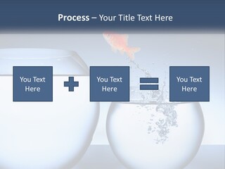 A Goldfish Jumping Out Of A Bowl Of Water PowerPoint Template