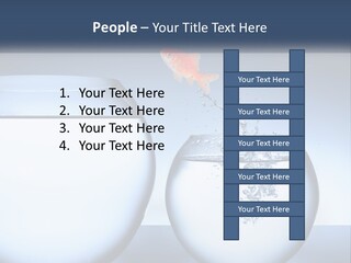 A Goldfish Jumping Out Of A Bowl Of Water PowerPoint Template