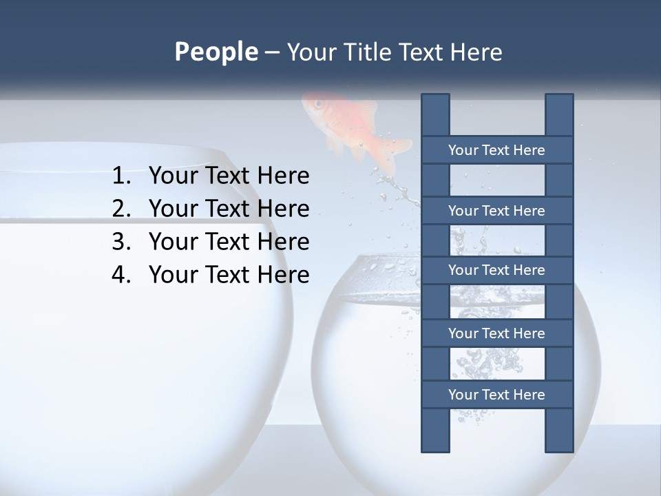 A Goldfish Jumping Out Of A Bowl Of Water PowerPoint Template