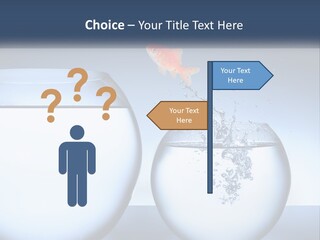 A Goldfish Jumping Out Of A Bowl Of Water PowerPoint Template