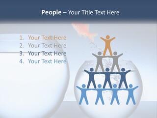 A Goldfish Jumping Out Of A Bowl Of Water PowerPoint Template