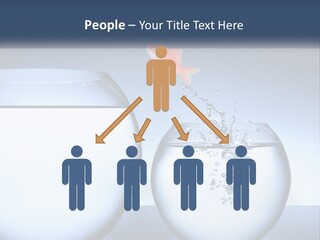 A Goldfish Jumping Out Of A Bowl Of Water PowerPoint Template