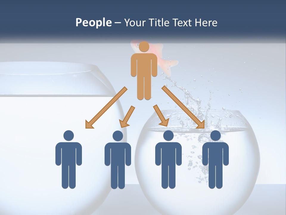 A Goldfish Jumping Out Of A Bowl Of Water PowerPoint Template