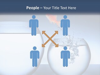 A Goldfish Jumping Out Of A Bowl Of Water PowerPoint Template