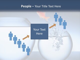 A Goldfish Jumping Out Of A Bowl Of Water PowerPoint Template