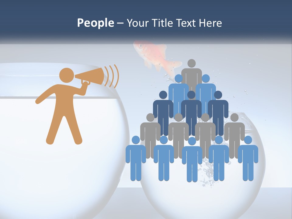 A Goldfish Jumping Out Of A Bowl Of Water PowerPoint Template