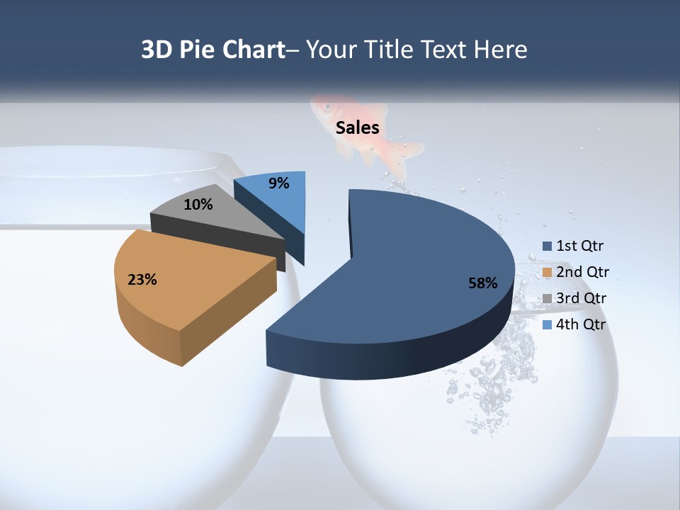 A Goldfish Jumping Out Of A Bowl Of Water PowerPoint Template