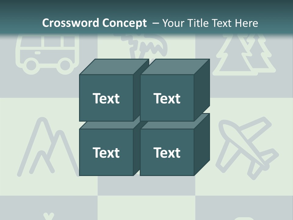 A Set Of Travel Icons With A Green Background PowerPoint Template