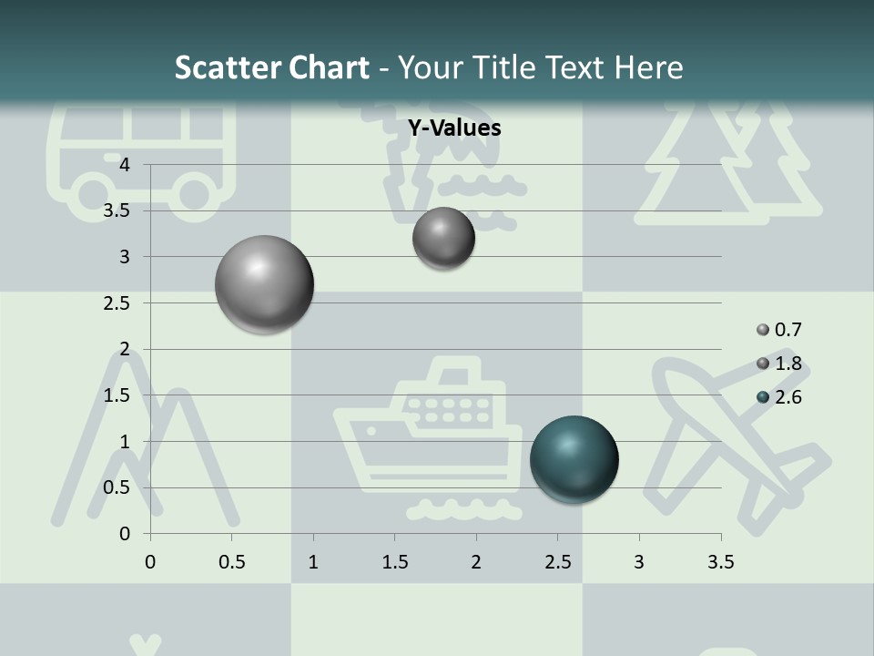 A Set Of Travel Icons With A Green Background PowerPoint Template