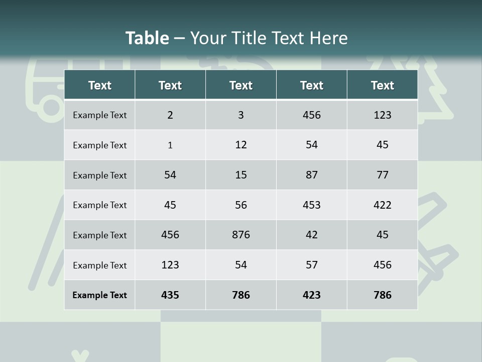 A Set Of Travel Icons With A Green Background PowerPoint Template