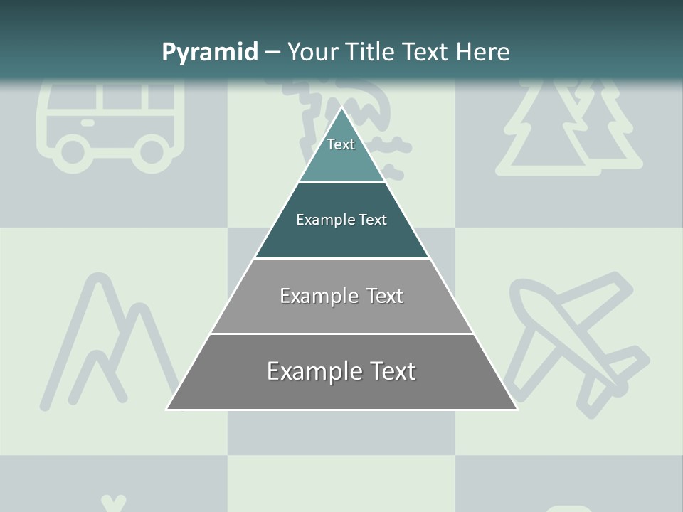 A Set Of Travel Icons With A Green Background PowerPoint Template