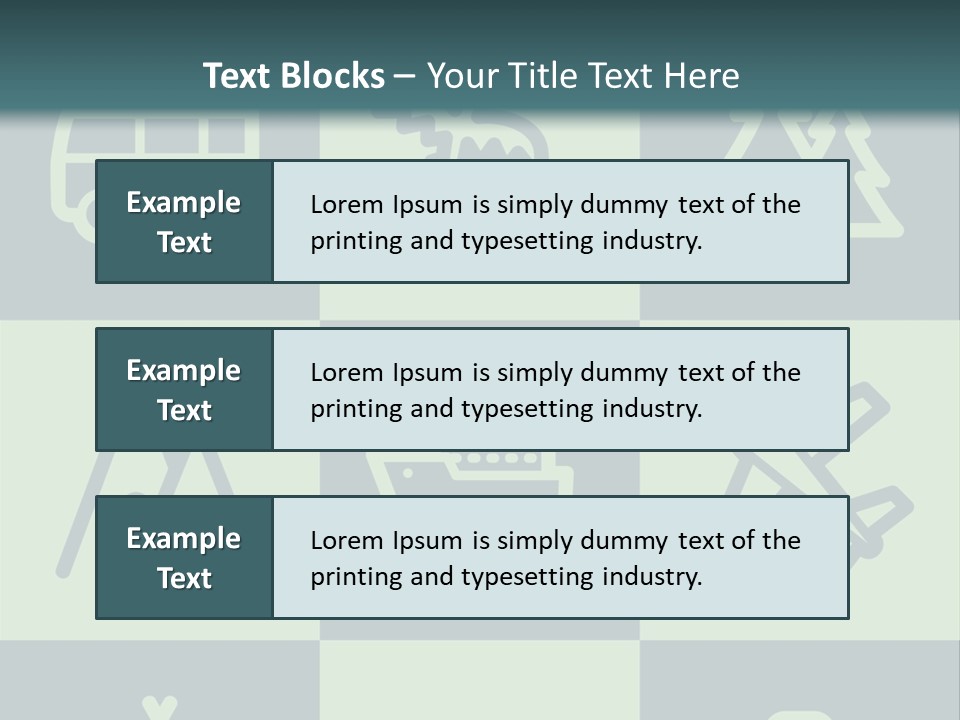 A Set Of Travel Icons With A Green Background PowerPoint Template