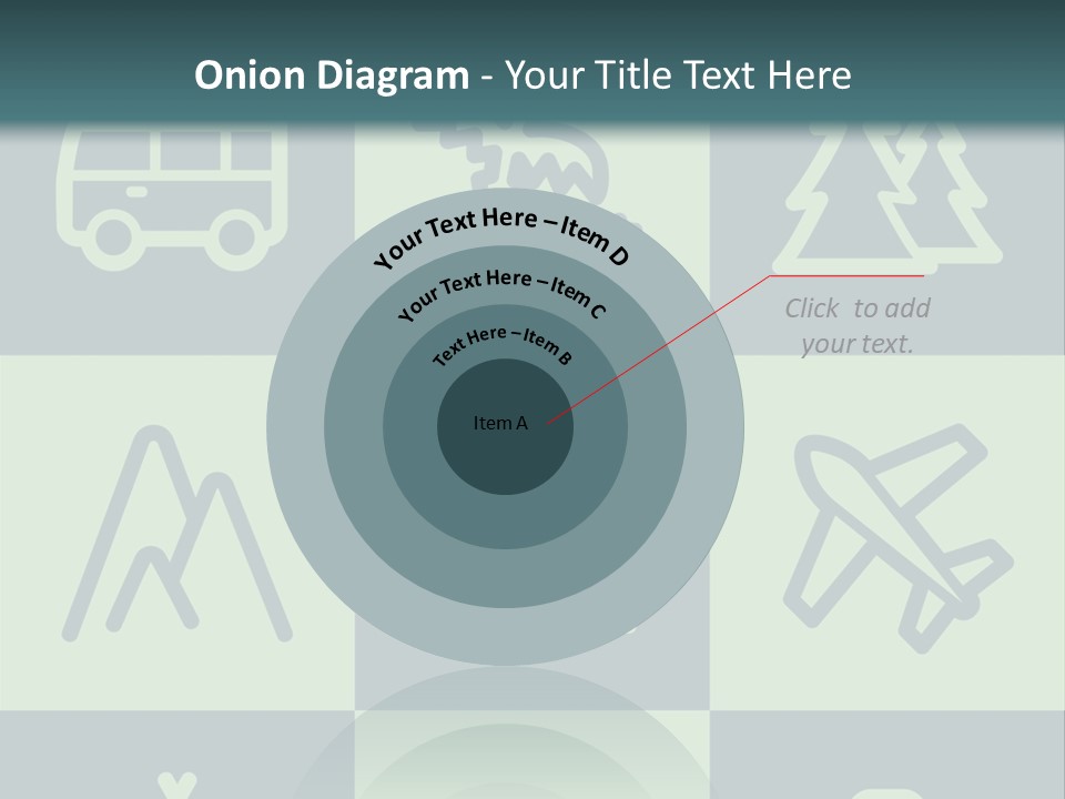 A Set Of Travel Icons With A Green Background PowerPoint Template