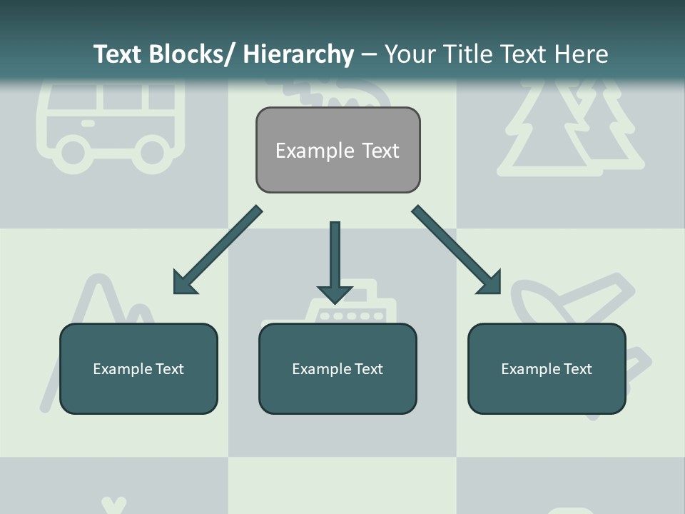 A Set Of Travel Icons With A Green Background PowerPoint Template