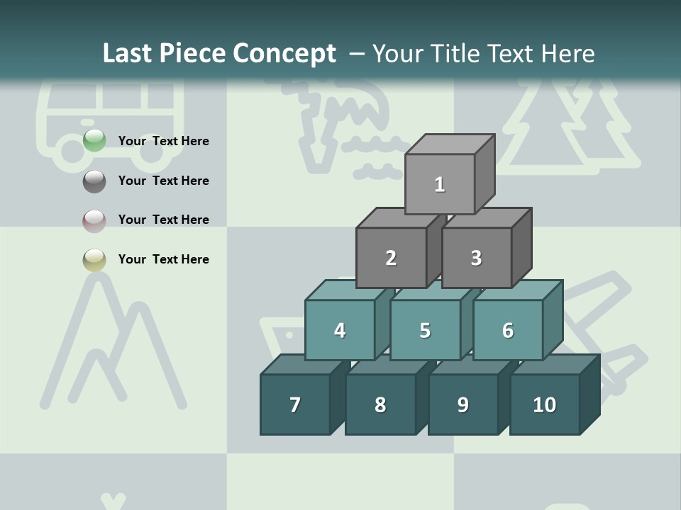 A Set Of Travel Icons With A Green Background PowerPoint Template