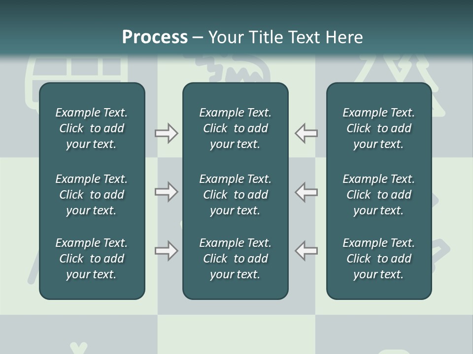A Set Of Travel Icons With A Green Background PowerPoint Template