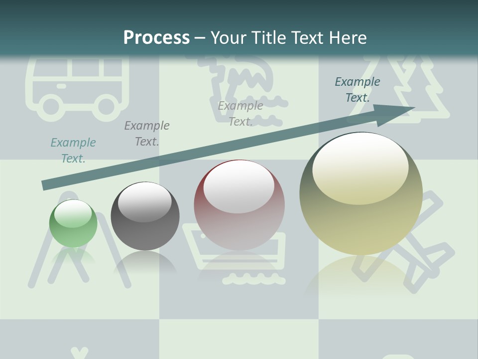 A Set Of Travel Icons With A Green Background PowerPoint Template