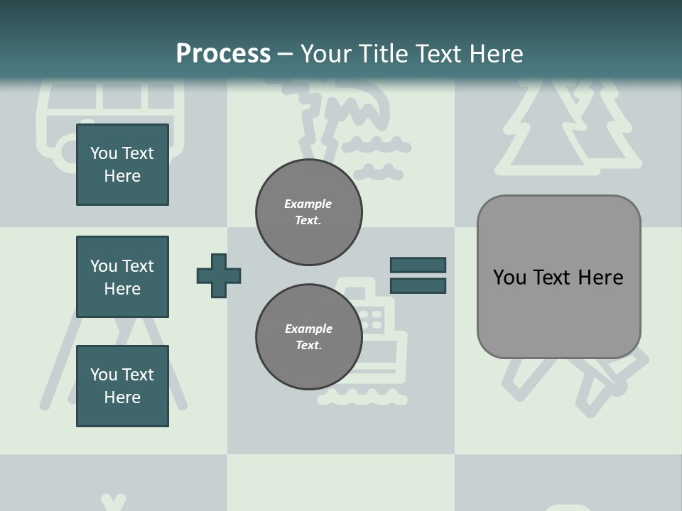 A Set Of Travel Icons With A Green Background PowerPoint Template