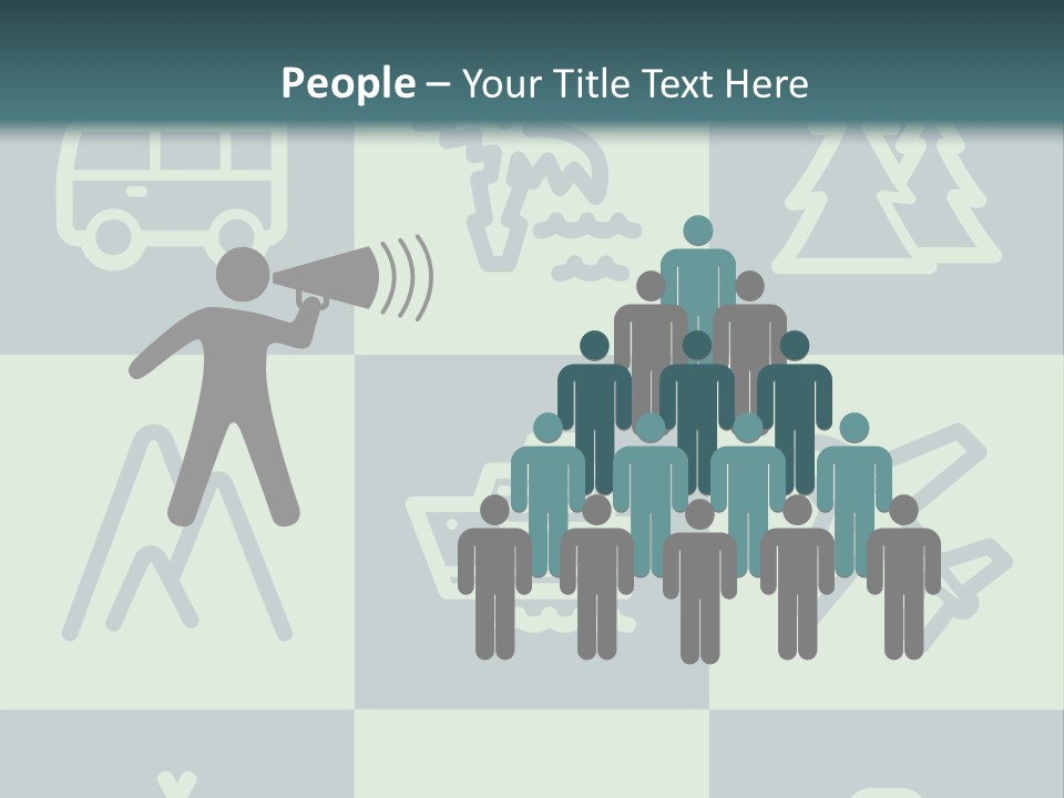 A Set Of Travel Icons With A Green Background PowerPoint Template