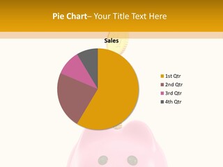 A Piggy Bank With Coins Coming Out Of It PowerPoint Template