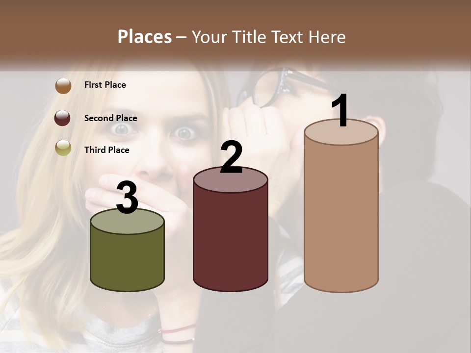 A Couple Of People That Are Covering Their Mouths PowerPoint Template