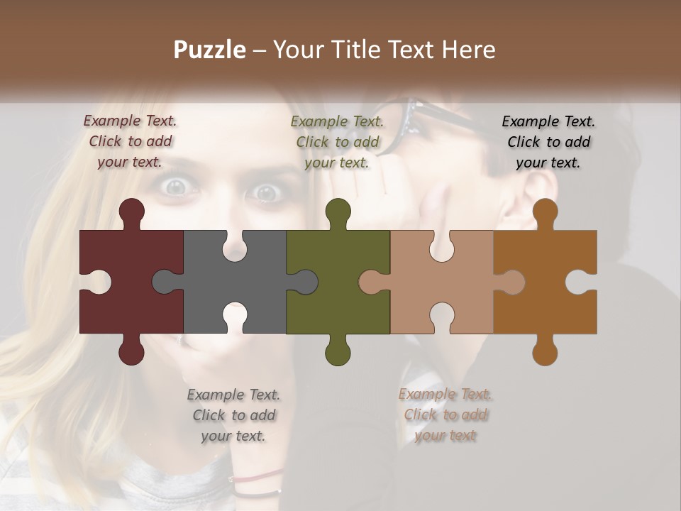 A Couple Of People That Are Covering Their Mouths PowerPoint Template