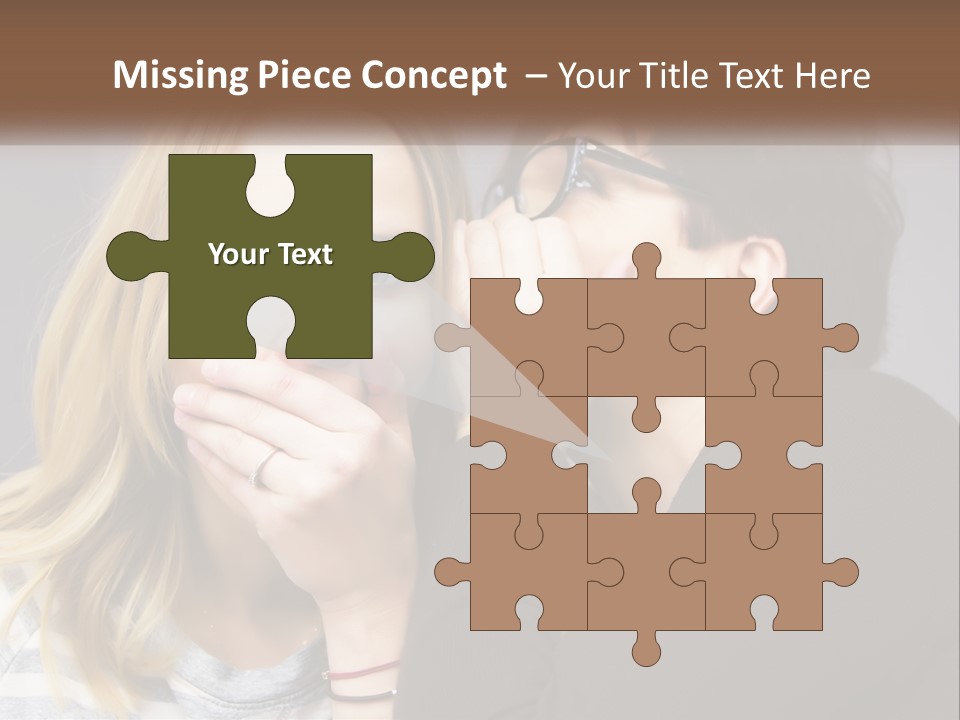 A Couple Of People That Are Covering Their Mouths PowerPoint Template