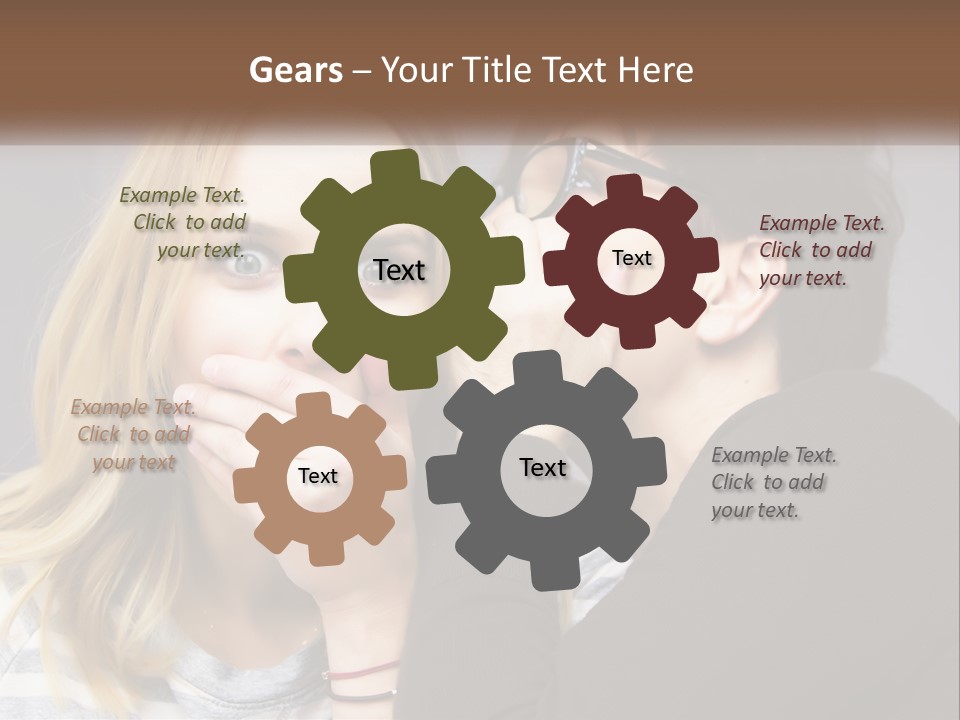 A Couple Of People That Are Covering Their Mouths PowerPoint Template