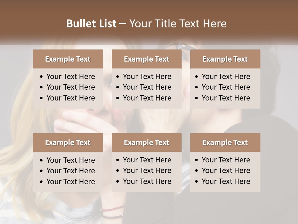 A Couple Of People That Are Covering Their Mouths PowerPoint Template