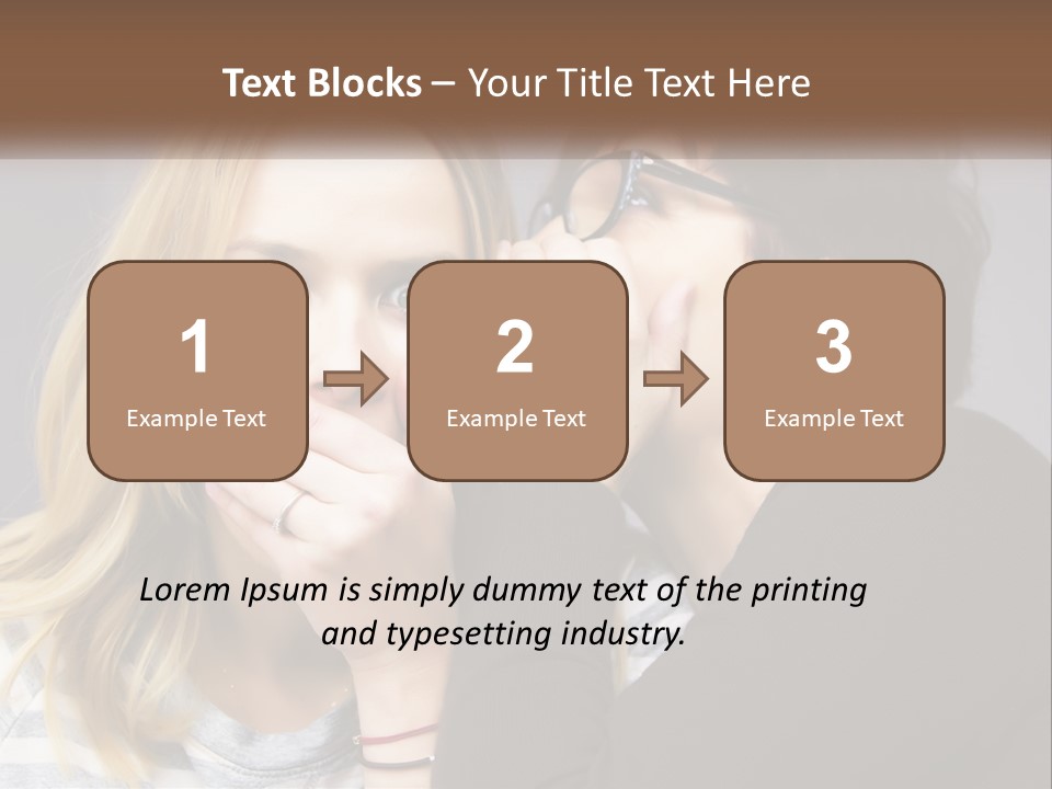 A Couple Of People That Are Covering Their Mouths PowerPoint Template