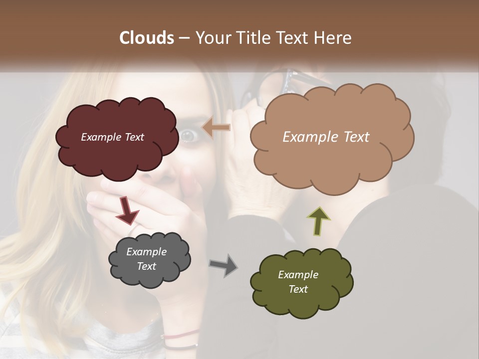 A Couple Of People That Are Covering Their Mouths PowerPoint Template