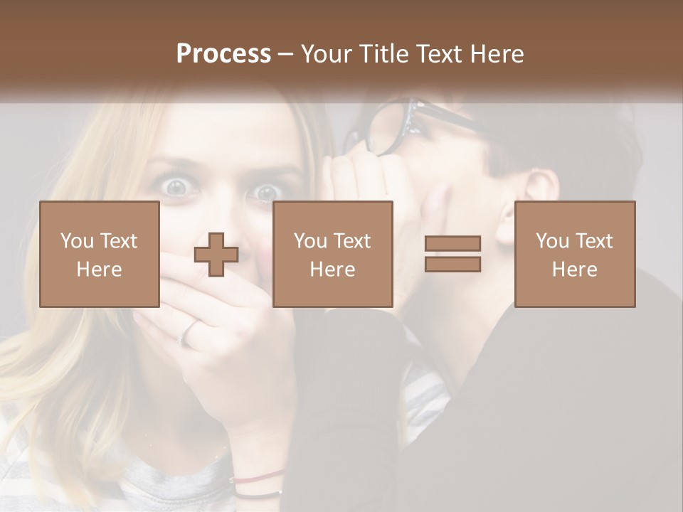 A Couple Of People That Are Covering Their Mouths PowerPoint Template