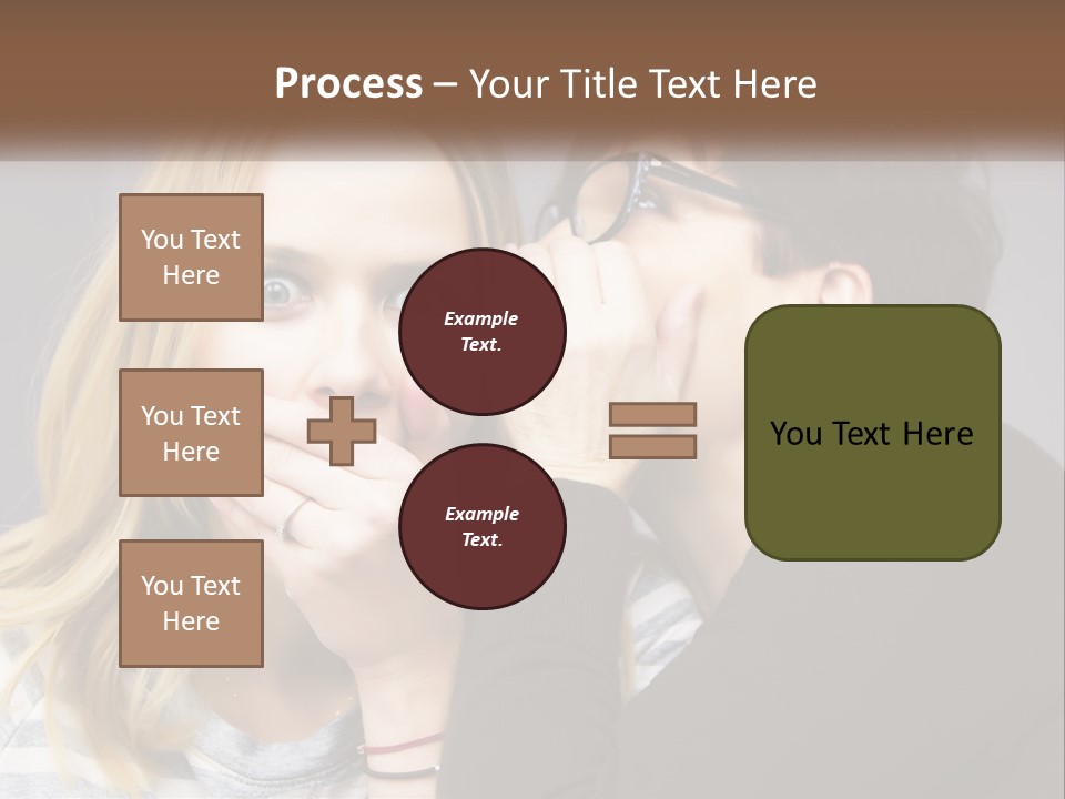 A Couple Of People That Are Covering Their Mouths PowerPoint Template