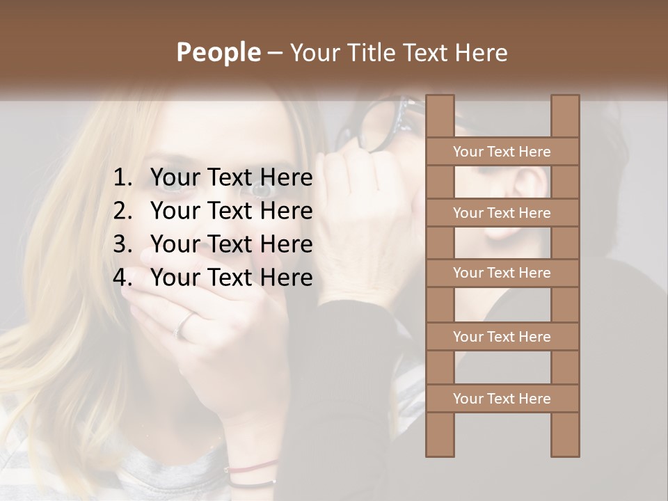 A Couple Of People That Are Covering Their Mouths PowerPoint Template