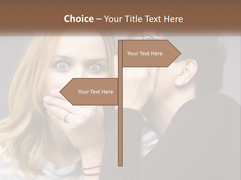 A Couple Of People That Are Covering Their Mouths PowerPoint Template