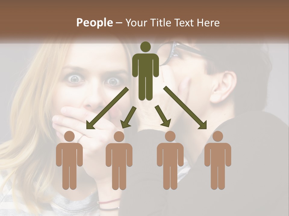 A Couple Of People That Are Covering Their Mouths PowerPoint Template