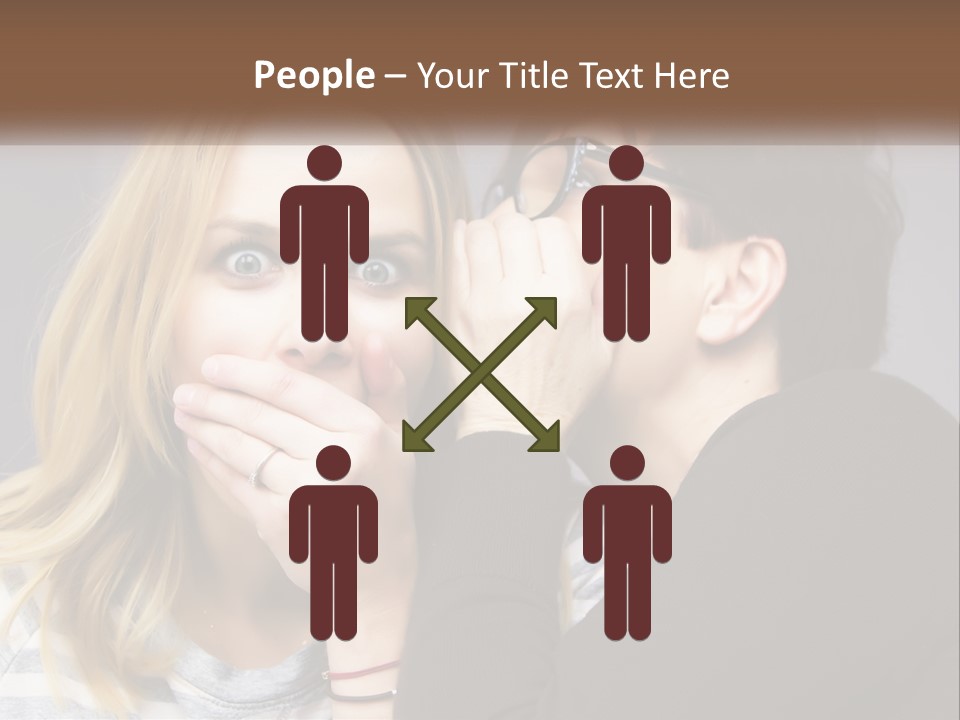 A Couple Of People That Are Covering Their Mouths PowerPoint Template
