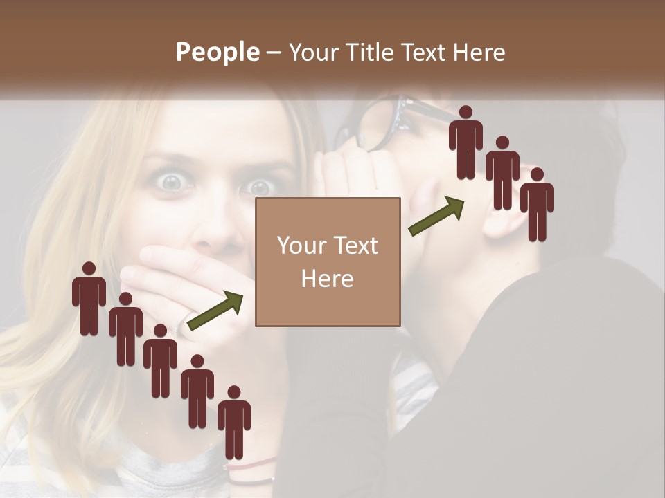 A Couple Of People That Are Covering Their Mouths PowerPoint Template