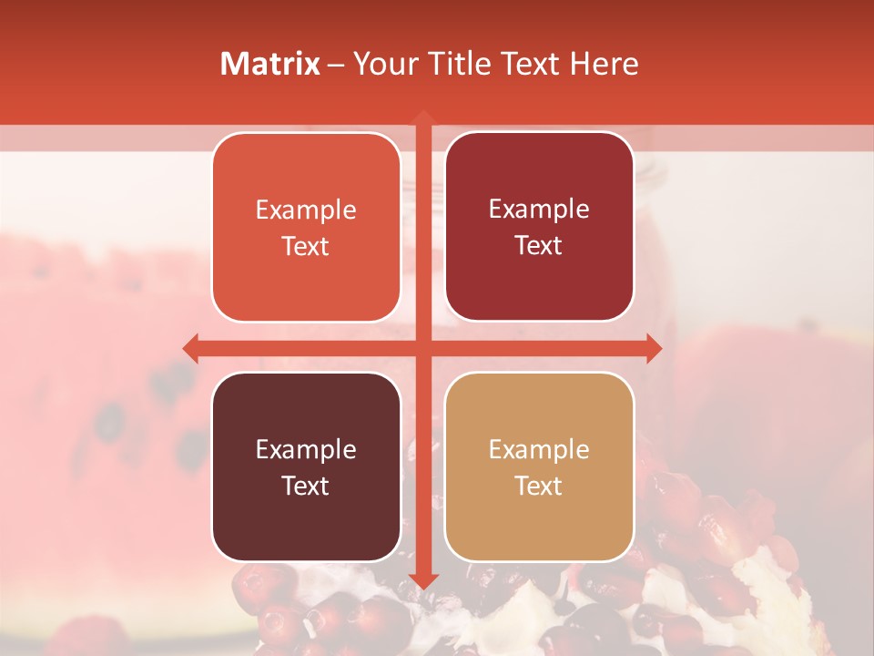 A Watermelon And Pomegranate Drink In A Jar With A Straw PowerPoint Template
