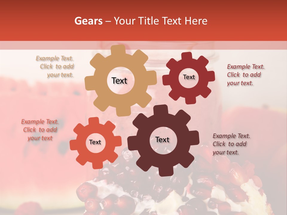 A Watermelon And Pomegranate Drink In A Jar With A Straw PowerPoint Template