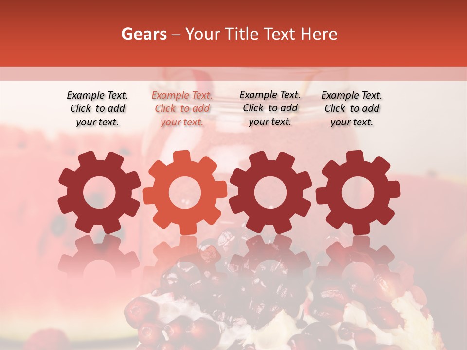 A Watermelon And Pomegranate Drink In A Jar With A Straw PowerPoint Template