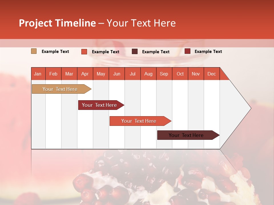 A Watermelon And Pomegranate Drink In A Jar With A Straw PowerPoint Template